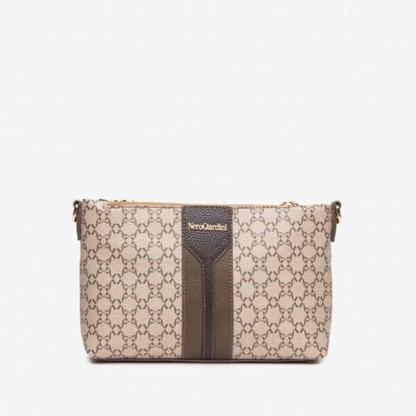 Borsa a tracolla NEROGIARDINI da donna in materiale tecnico Ecru